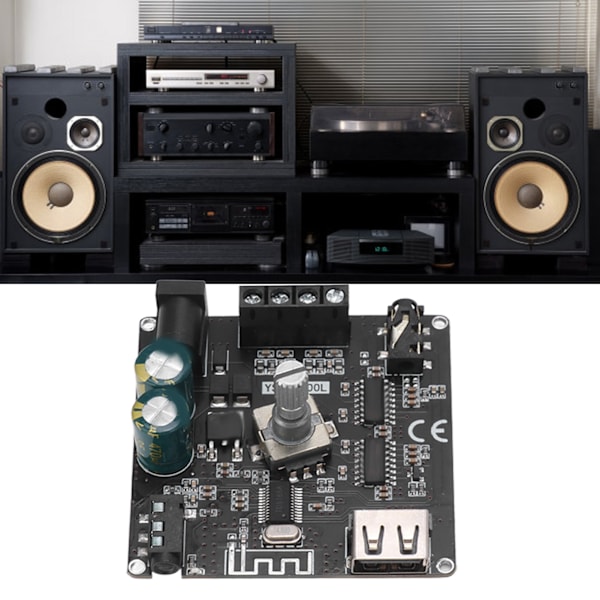 Stereo Bluetooth Digital Forsterkermodul Dobbeltkanaler APP-kontroll Lydforsterkerkort for Hjemmet