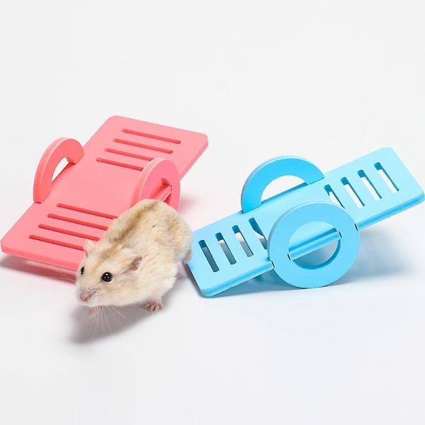 2 stk Lille kæledyrslegetøj Hamster Vippelegetøj Hamster Vippehamster Sports Interaktivt legetøj Lille kæledyrsudstyr Pink og blå