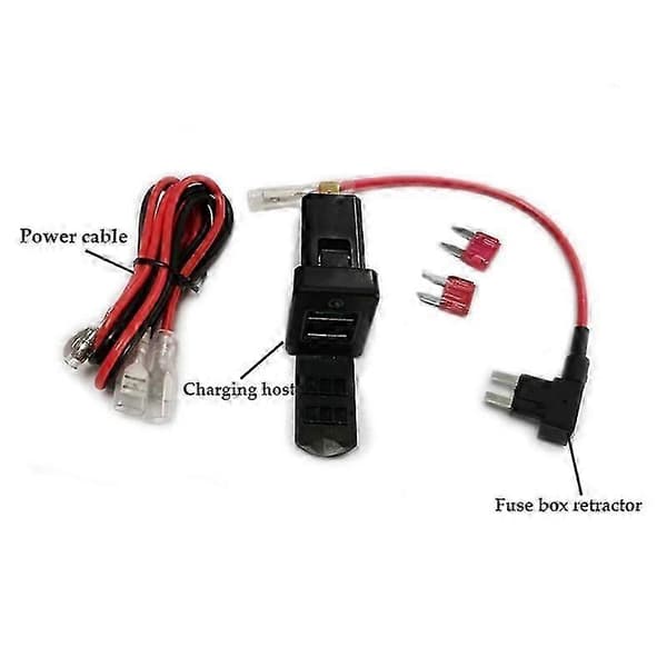 Billader med hurtiglading, 3 ladeportar, dobbel USB-adapter for 3 2018 2019, rødt lys