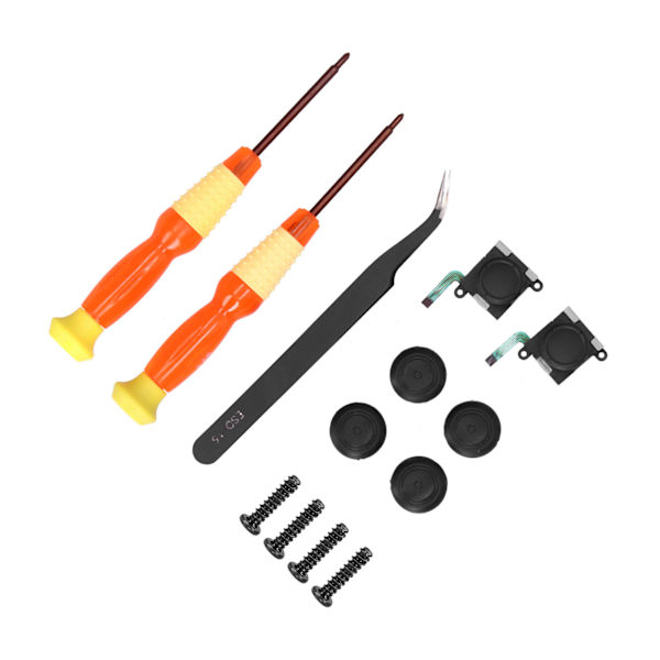 QM2107093 2-pack Joystickersättningskit Hållbar 3-dimensionell analog joystick med skruvmejsel för Switch-konsol