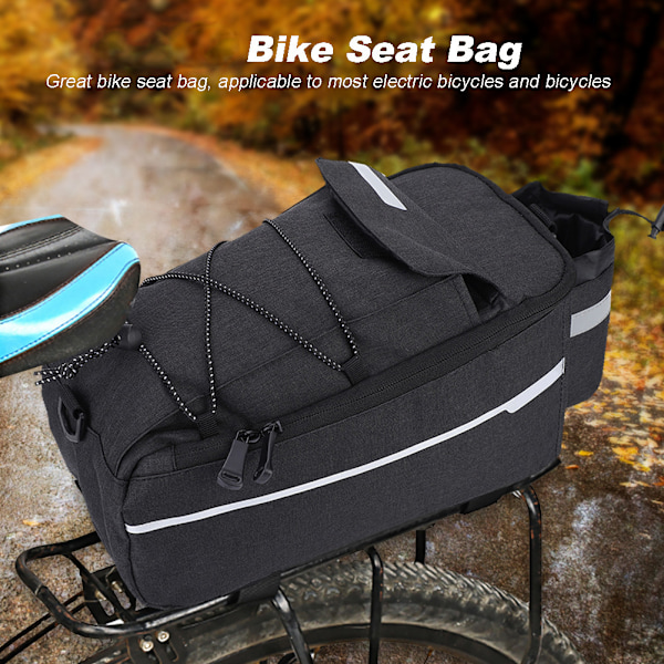 B Soul Udendørs Cykel Bagagebærer Bag - Sort Cykel Bagagepose til Cykler