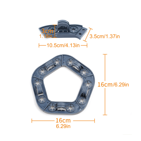 (6 stk A1/skive (diameter 13,5 cm, passer til 8 mm/11 mm rør)) Hagepilar klatre rammeholder materiale: PE plast