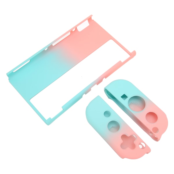 Spelkonsolskyddsfodral Gradient Ergonomiskt Grepp Spelkonsol Silikon Skyddande Fodral för Switch OLED Blå Rosa