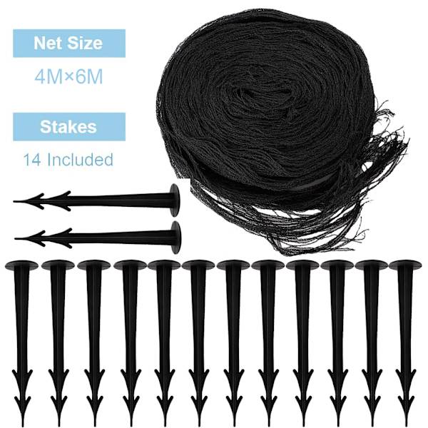4*6M + 14 maataulua) lampi suojaverkko, lintujen ja karjan kestävä lampi kudottu verkko, aukko 2.5cm 18g/m2