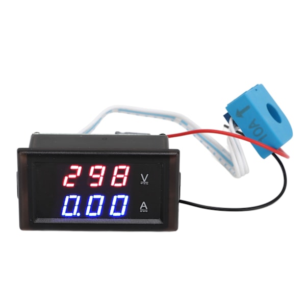 Hall DC Digital Display Amperemeter 4-30V Dual LED Strøm Voltmeter Panel