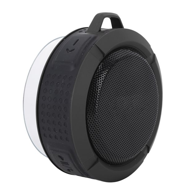 Sugkopps Bluetooth-högtalare 3.7v 500mah IP65 Vattentät Bärbar Trådlös Högtalare för Badrum Utomhus Svart