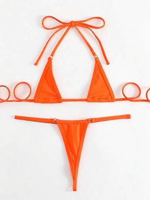 【bt02】G-string Mini Bikini Set Baddräkt Micro BH Bikinis Underkläder För Kvinnor S-xl Vit White XL