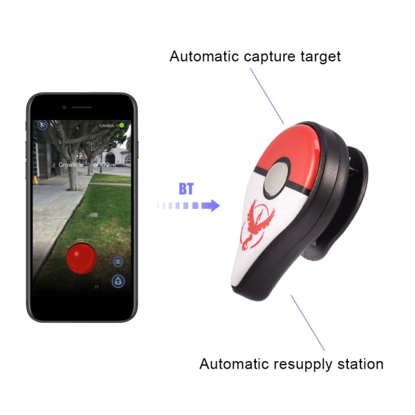 Bluetooth V4.1 Armbåndsur Spiltilbehør til Nintendo Go Plus Rød