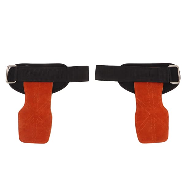 2-pack Gymnastik Handskydd Imitationsläder Halkfritt Handledsstöd för Tyngdlyftning Pull Ups Brun