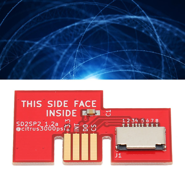 For RPi Pico fleksibelt mikrokontrollerkort Dual Core 264KB ARM Cortex M0+prosessor med SD2SP2 SDLoad SDL-adapter Rød