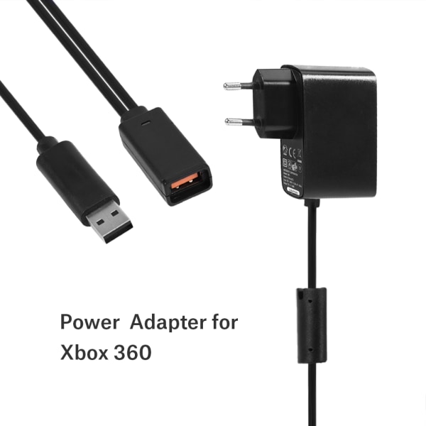 USB power för Microsoft Xbox 360 Kinect-sensorladdare med EU-kontakt-W