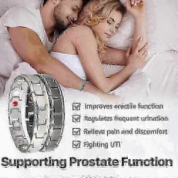 Copper Pulse Prostata Wellness Armbånd, Magnetisk Armbånd Forbedrer Blodcirkulationen black