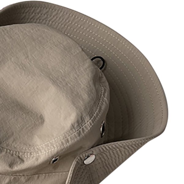 Cowboyhat Åndbar Snøre Solskygge Solbeskyttelse Western Cowboyhat til Udendørs Bjergbestigning Fiskeri Khaki M(56‑58cm)