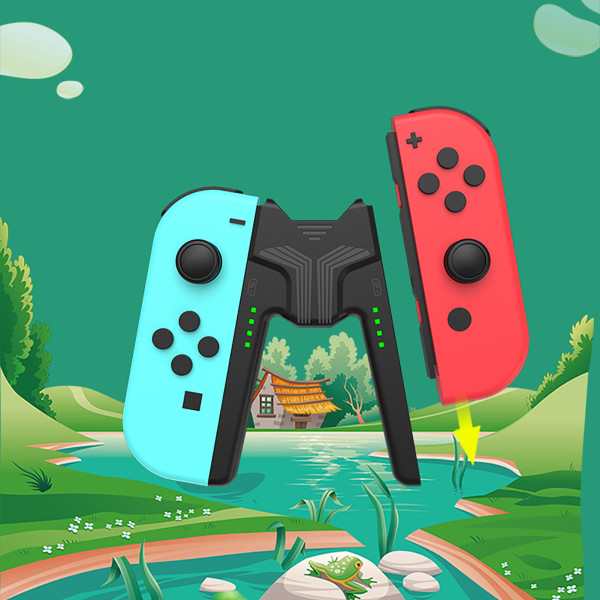 Lataava Pelikahva, Pelaa Latauksen Aikaan Plug and Play Käsikahva Lataava Kahva Type C Latauskaapelilla Joy Conille