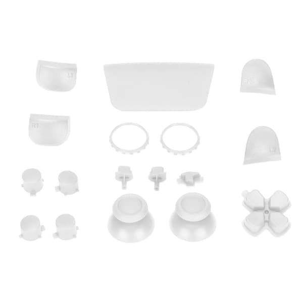 PS5 Kontroller Erstatningsknapp Reparasjonssett L2 R2 Fullt Sett Hvit