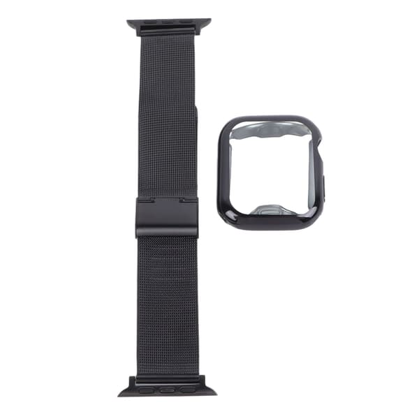 Moderigtigt justerbart silikone erstatningsurrem til Iwatch Sort 1,5 tommer