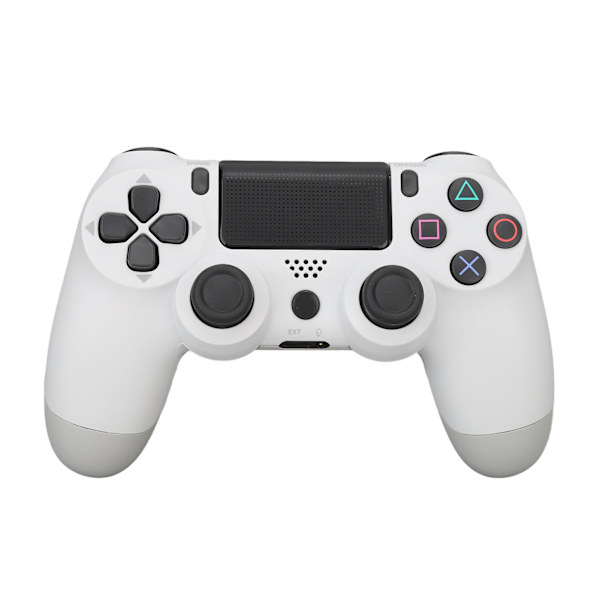 Trådløs Spilkonsol Multifunktionel Dobbelt Vibration Bluetooth Gamepad til PS4 Spilkonsoller Hvid