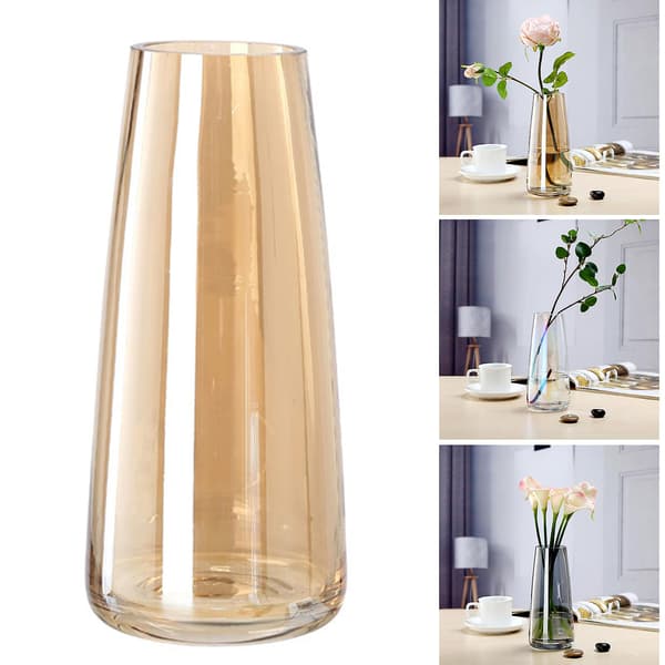 Aurora Symphony Glasvaser Transparent Blomsterarrangemang För Skrivbordsdekoration C