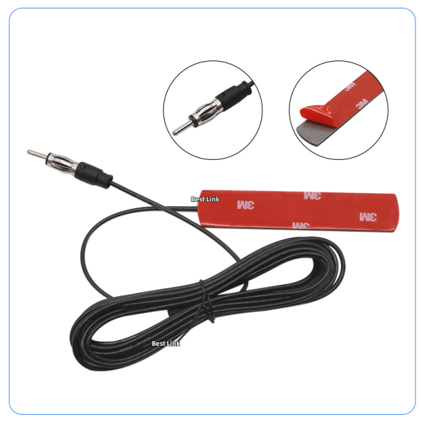 FM-antenne til bilmotorcykler high gain 5dbi patch radioantenne til frontrude 115*20mm