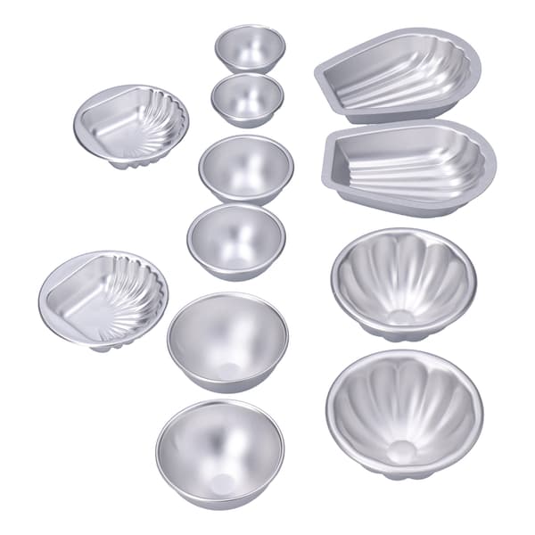 DIY badesaltkugleform husholdningsbærbar aluminiumslegering mousse kage bageform sæt 2 stk.