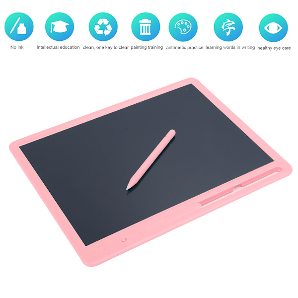 15 tommer LCD Skrivetavle Farverig Fed Håndskrift Børns Smart Elektronisk Doodle Tavle Pink