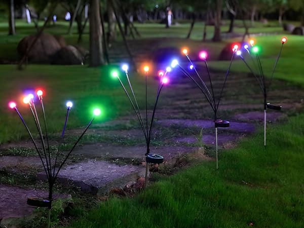 Solcellslampor klot 2 st RGB LED 70 cm