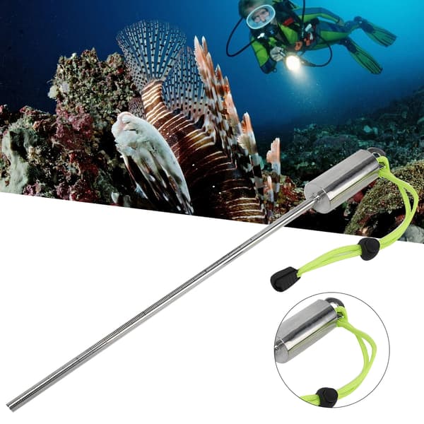 KEEPdiving Rustfrit Stål 30cm Hummerpind Pointer Undervands Støj Maker med Skala og Håndrem