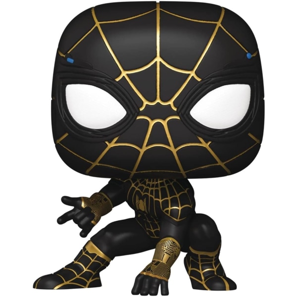 Funko#POP Spider-Man POP Marvel No Way Home - Spider#man i sort og gulddragt Funko#Pop! Vinylfigur, flerfarvet, 3,75 tommer#911
