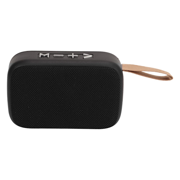 Langaton Bluetooth-kaiutin muovista ja kankaasta, ladattava 300 mAh, kannettava langaton kaiutin juhliin, rannalle ja leirintään, musta