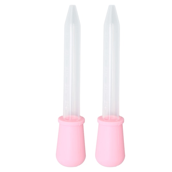 2-pakks Silikon Overførings-pipetter - Kalibrerte væskedråpere for Laboratorium & DIY Kunst (Rosa)