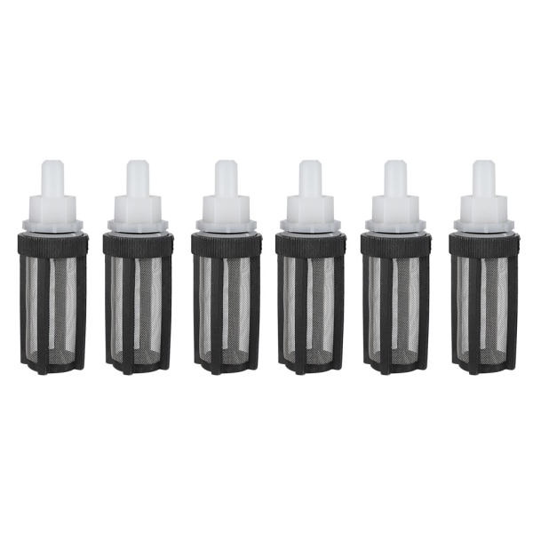 6 stk. Vandindløbs Mikro Pump Filter Stik 8mm med Rustfrit Stål Net