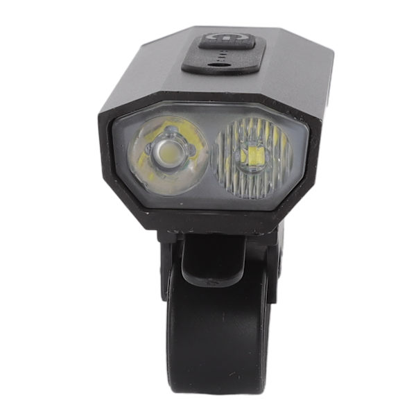 Dobbelt-hoved cykellys med 6 lysstyrke niveauer - USB genopladelig aluminium LED forlygte til udendørs cykling