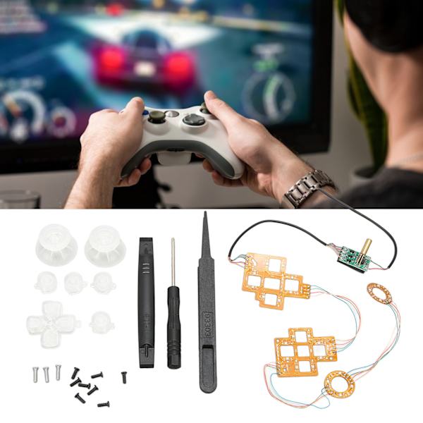 Face-knappar LED-kit Professionell DIY LED-upplyst knappmodul för PS5-spelkontroll