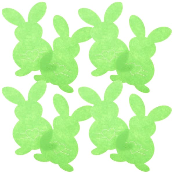Påskefeiring Kanindesign Bestikkpose for Sammenkomster Light Green 15.5x10cm