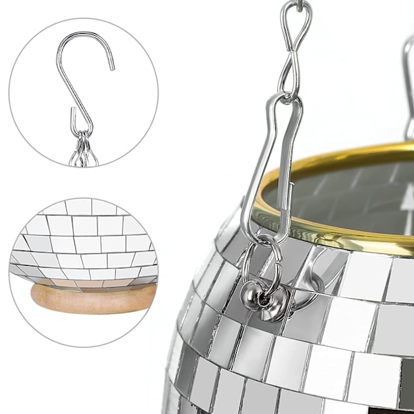 Discokula Planter - Kreativ Hängande Korg Spegelkula Blomkruka Disco Blomkruka