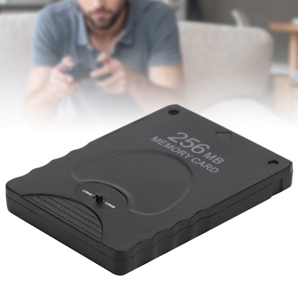 Kannettava pelimuistikortti 256 Mt PS2 PlayStation 2 -pelikonsolille, musta
