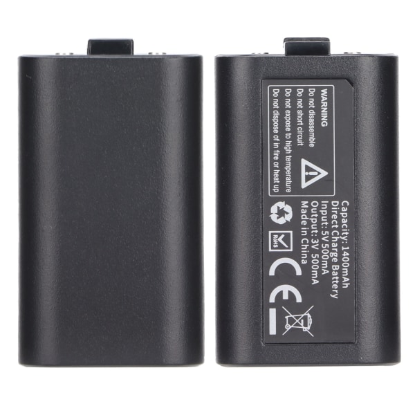 Oppladbart batteri for Xbox One-kontroller 1400mAh erstatningslitiumion-batteri for Xbox One trådløs kontroller- W