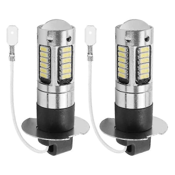 2 st H3 Super Bright LED Dimkörning DRL-lampor Kit 6000K Vit