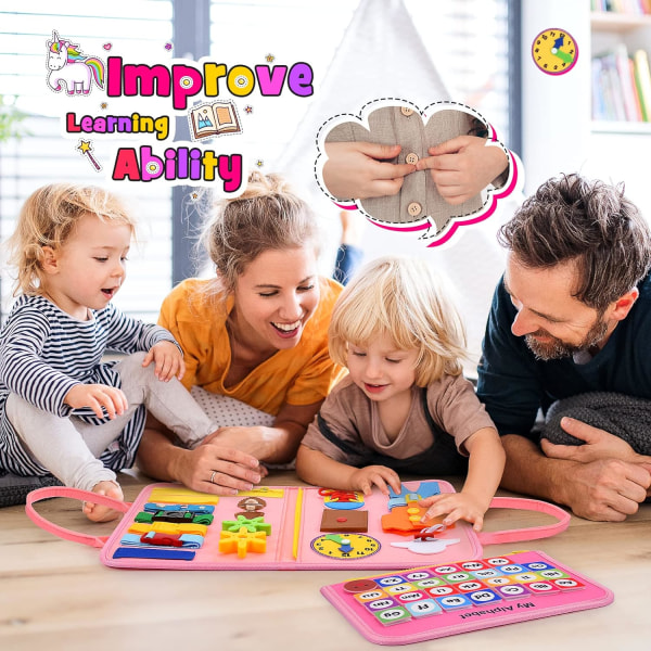 Baby lelu 1-vuotias, tytön lelu 1-5-vuotiaan lapsen lelu 1-3-vuotiaan Busy Board Montessori 1 2 3-vuotiaan lapsen lahja lapsille 1-5-vuotiaille baby