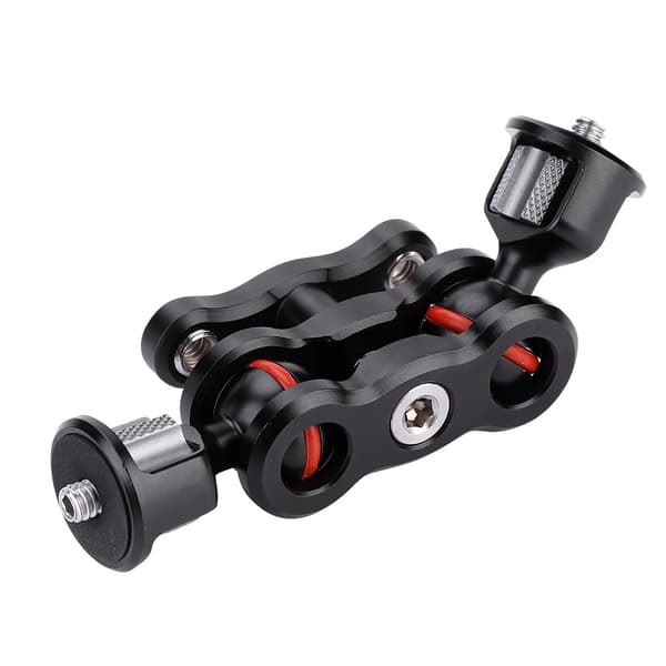 Multifunksjonell dobbel kulehode Hot Shoe Magic Arm Mount Adapter Kameratilbehør