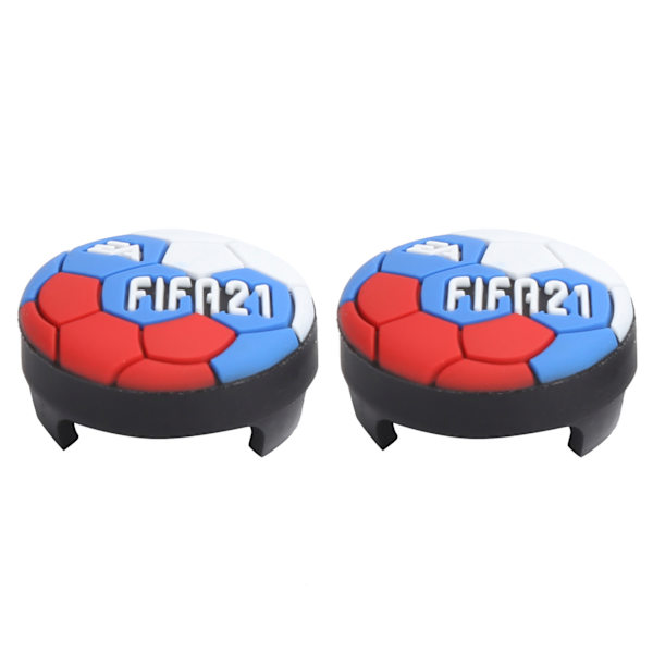 1 Par Ersättnings Rocker Caps Case Cover för PS4/PS5 Spelkontrolltillbehör Fotboll Blå