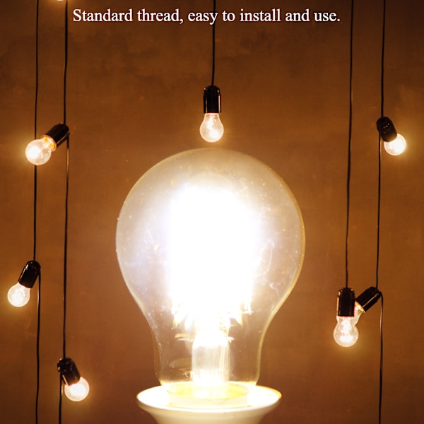 E27 6W Varm Glödlampa med Filament för Restauranger, Kaféer och Barer