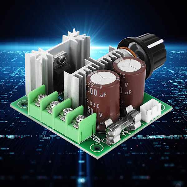 PWM-styring for DC-motorer - 10A justerbar hastighetskontrollmodul for 12V til 40V systemer