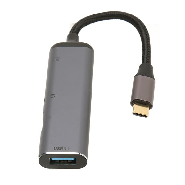 USB C Dockningsstation 100W PD USB 3.1 2.0 Type C Hub med 3.5mm Ljudadapter