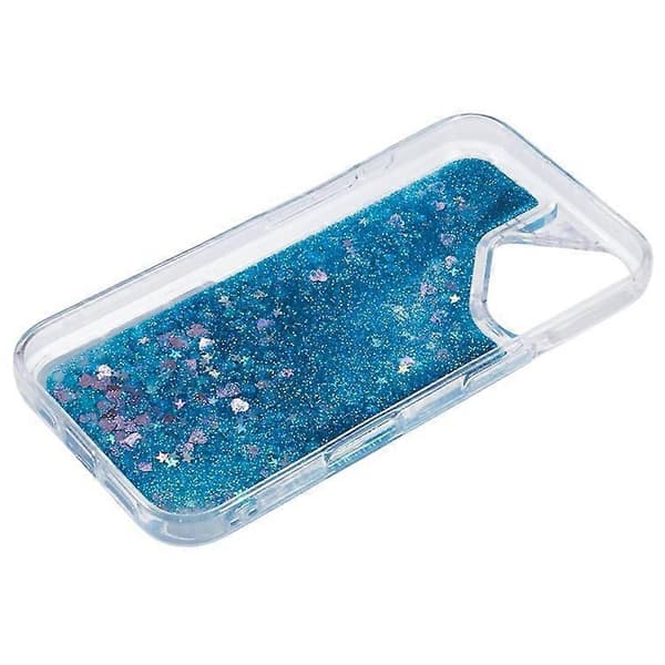 Compatible with iPhone 16 Plus Case Liquid Quicksand Pattern Soft TPU Back Cover Blue