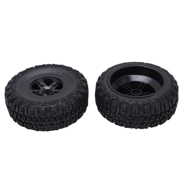 2 stk. hjulfælg og dæksæt til Traxxas Slash 1/10 RC Short Course Lastbildæk Opgraderingsdele Sort
