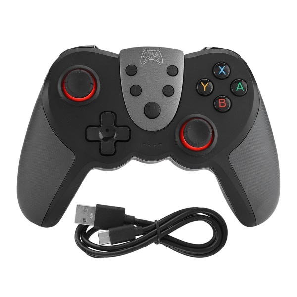 T17 Langaton Bluetooth-peliohjain Joystick-värinä Gyroskooppi-peliohjain Switchille Musta