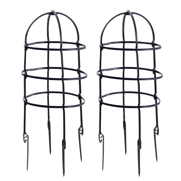 (2 sæt, hvert sæt indeholder beslag*2+ringe*3) Havearbejde klatring rattan blomsterstativ balkon klematis europæisk stil rattan beslag-opgraderet version