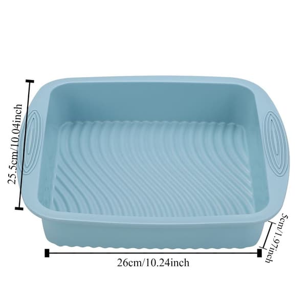 Square Silicone Baking Pan, Food Grade, Non-stick, Foldable and Durable