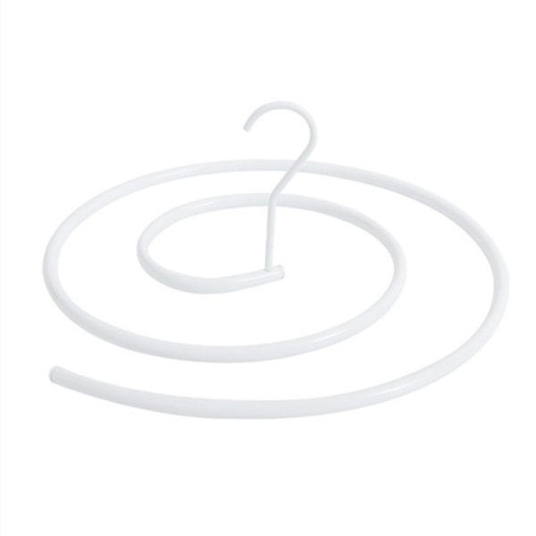2 valkoisen spiraalin muotoisen ripustimen set peitoille, aurinkokuivatuille peitteille, lakanalle, patjalle (pyöreä)